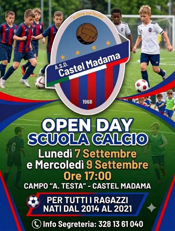 Continuano gli Open Day per i nati dal 2014 al 2021