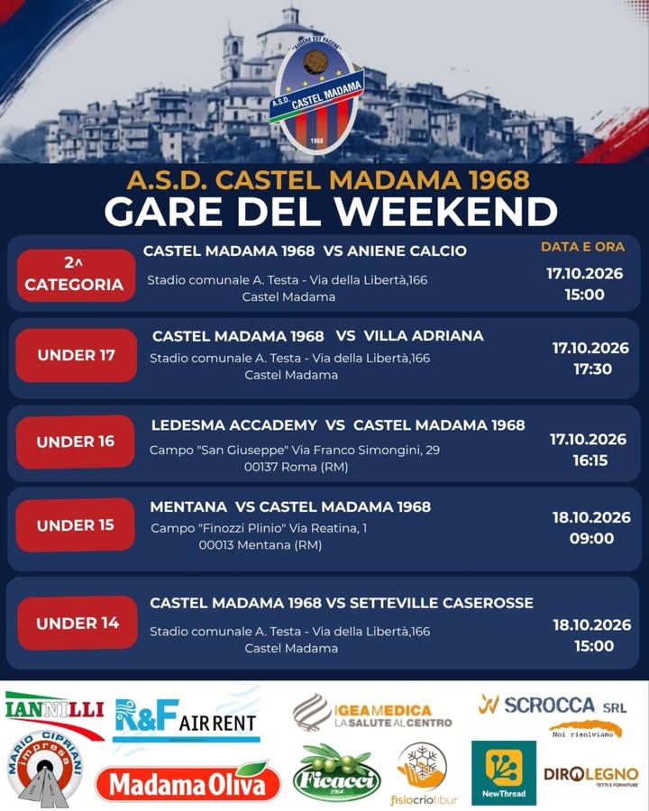 ❤️GARE DEL WEEKEND SETTORE AGONISTICO 💙