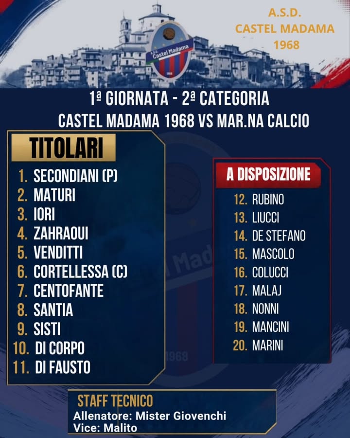 FORMAZIONE UFFICIALE ❤️💙